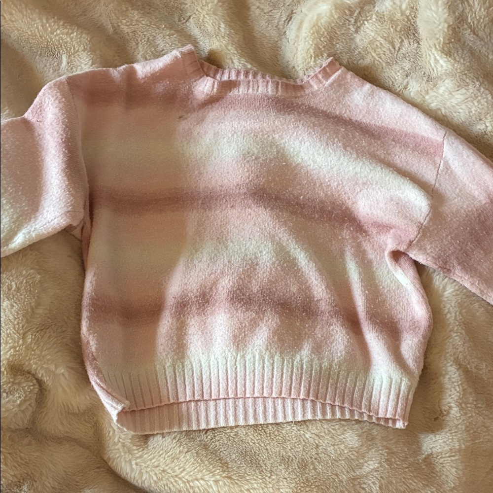 GAP Soft Pink and Cream Women's Sweater
